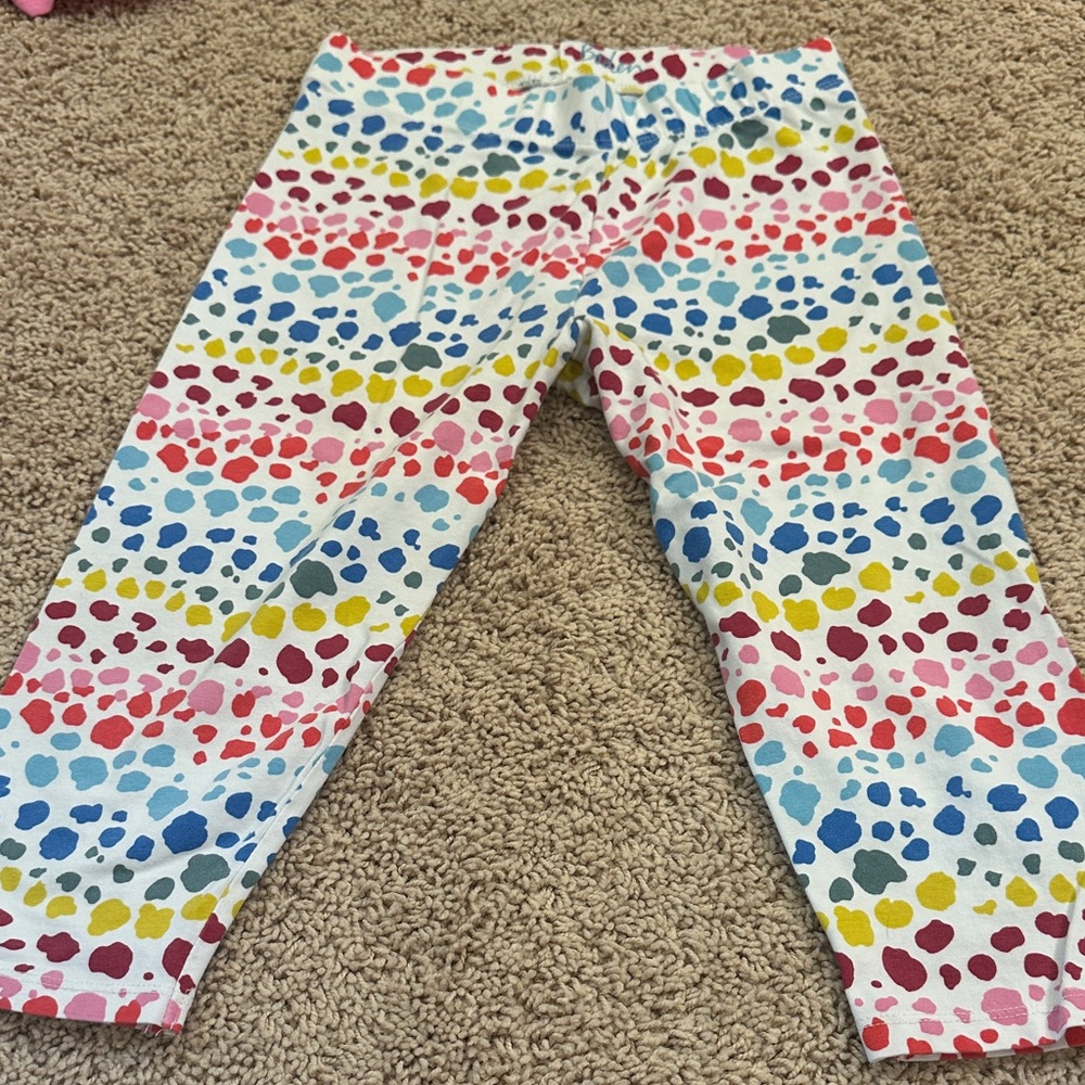 Mini Boden Pink and Yellow Giraffe Set with Playful Patterns - Picture 4 of 6